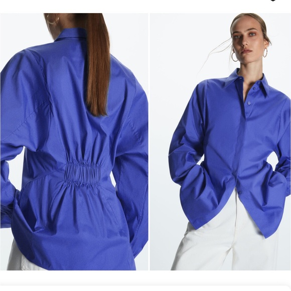 COS Tops - COS Slim-Fit Elasticated-Waist Shirt